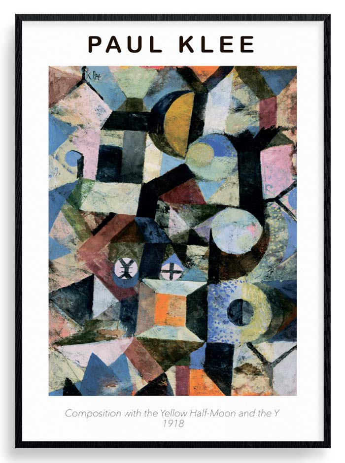 ARTCANVAS Composition buy with the Yellow Half-Moon and the Y 1918 Canvas Art Print by Paul Klee